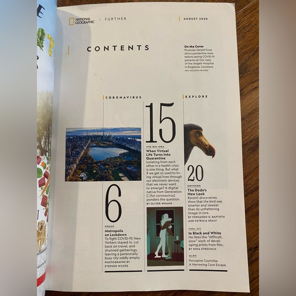 National Geographic Yellow and Black Pandemic Edition August 2020 - Picture 4 of 5
